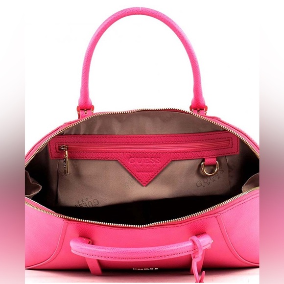 GUESS Leather Lady Luxe Dome Satchel - Picture 6 of 7